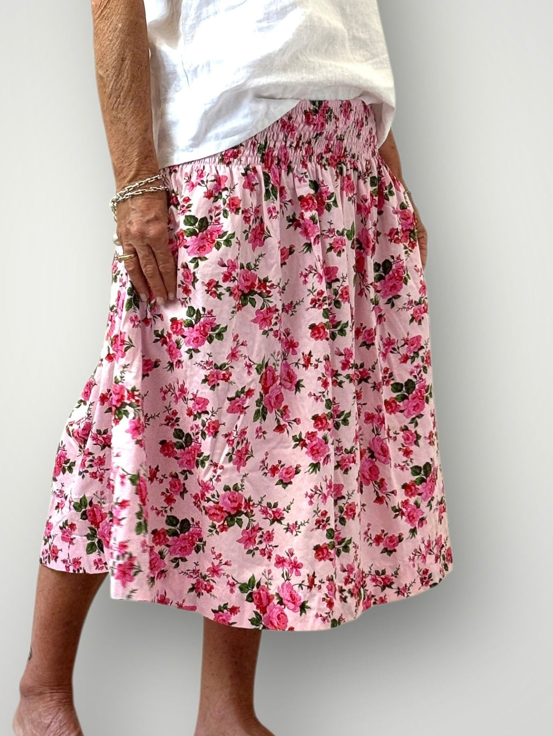 lola skirt - pink bouquet Apparel