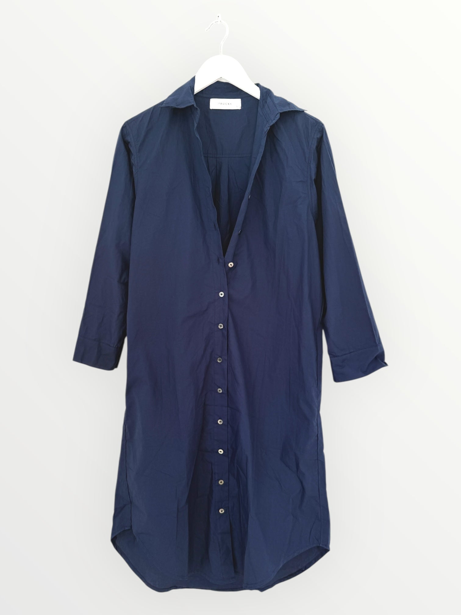 elena shirtdress - navy cotton Apparel
