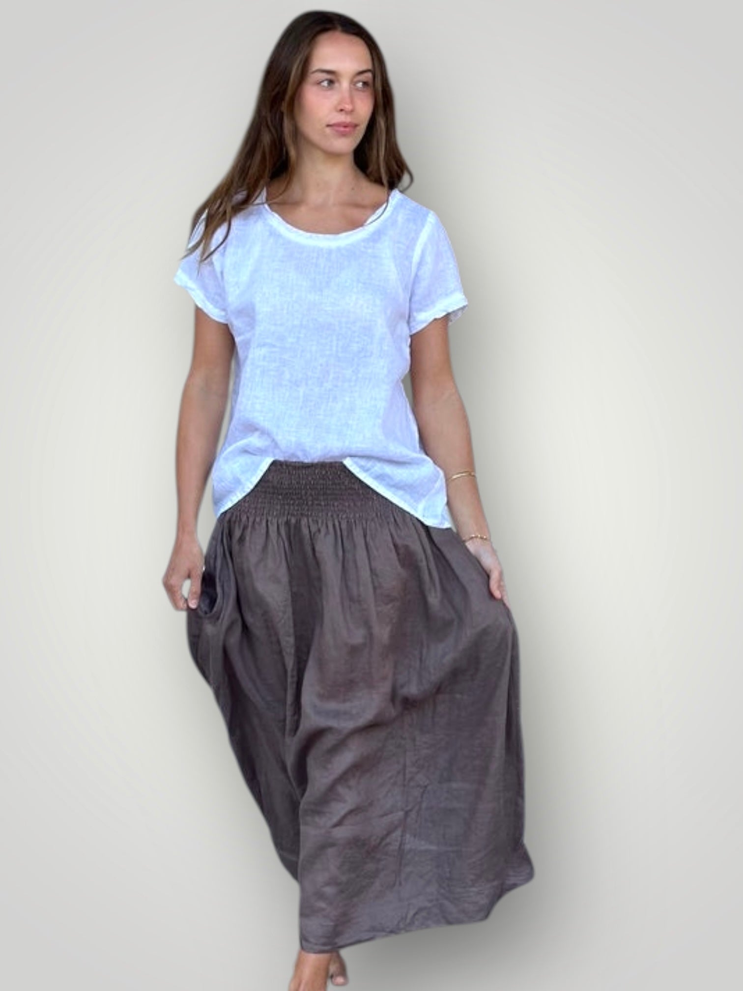 lulu skirt - soil linen Apparel