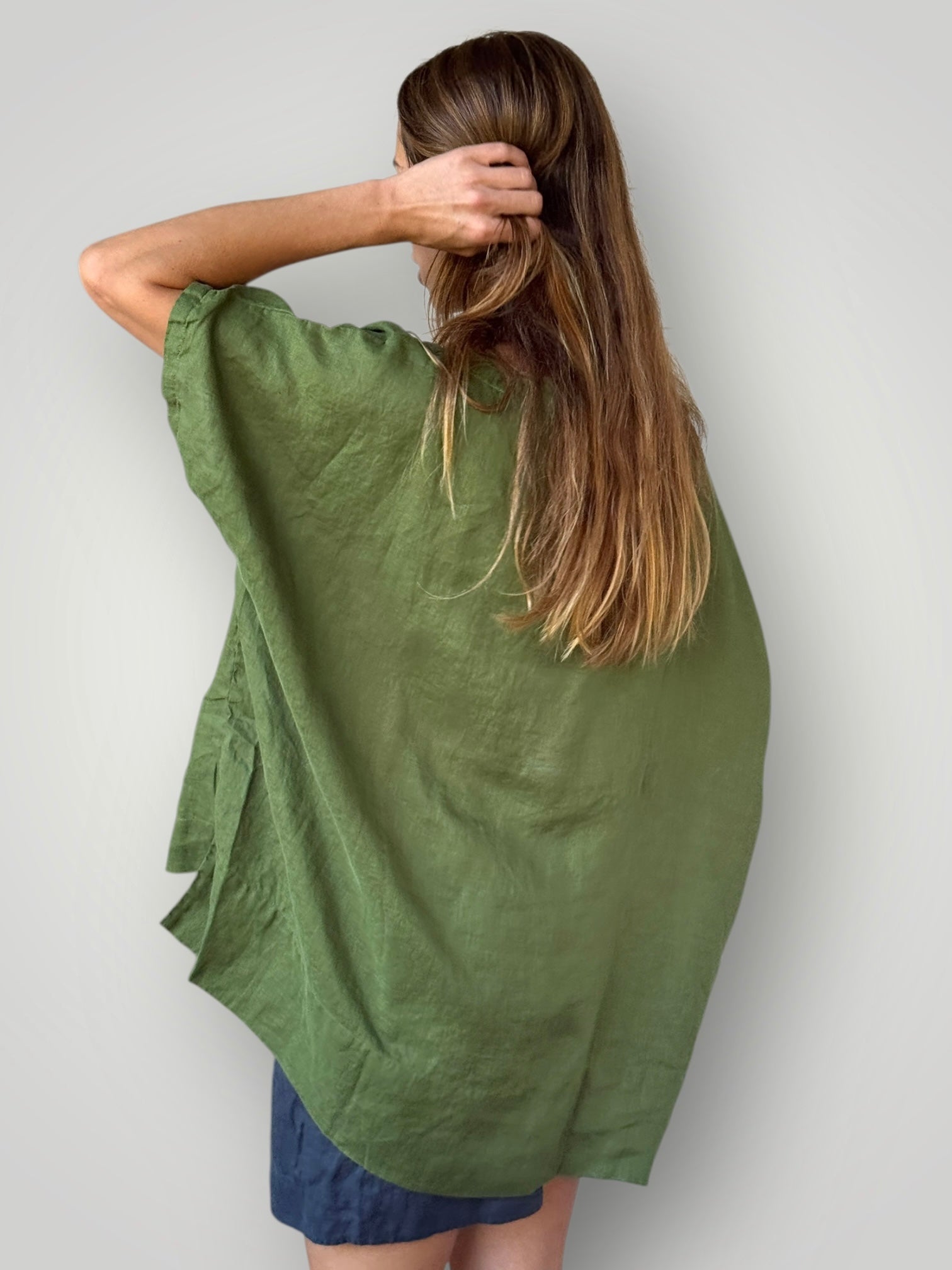 sammy top - moss linen Apparel
