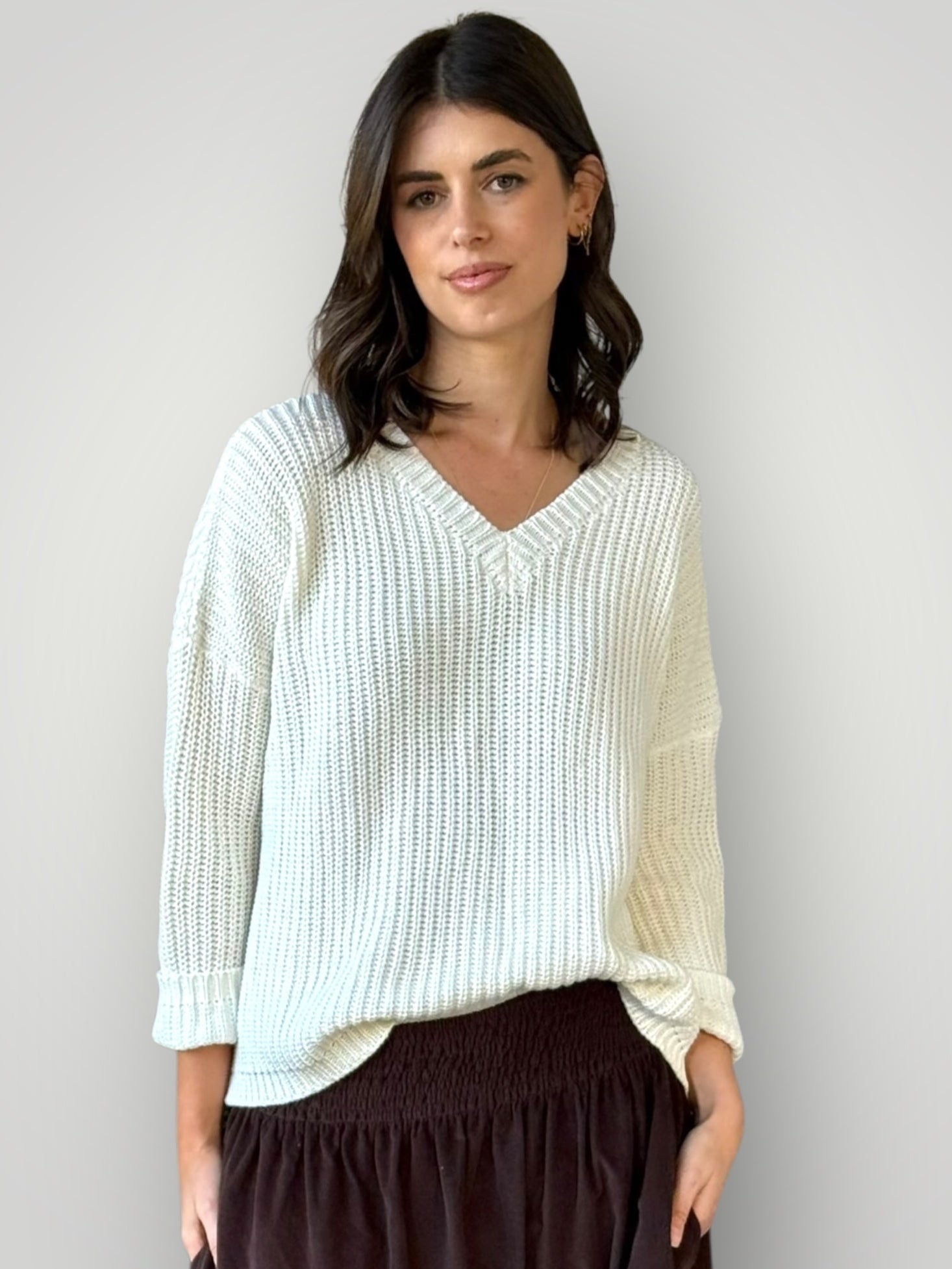 jasper knit-warm white cotton Apparel