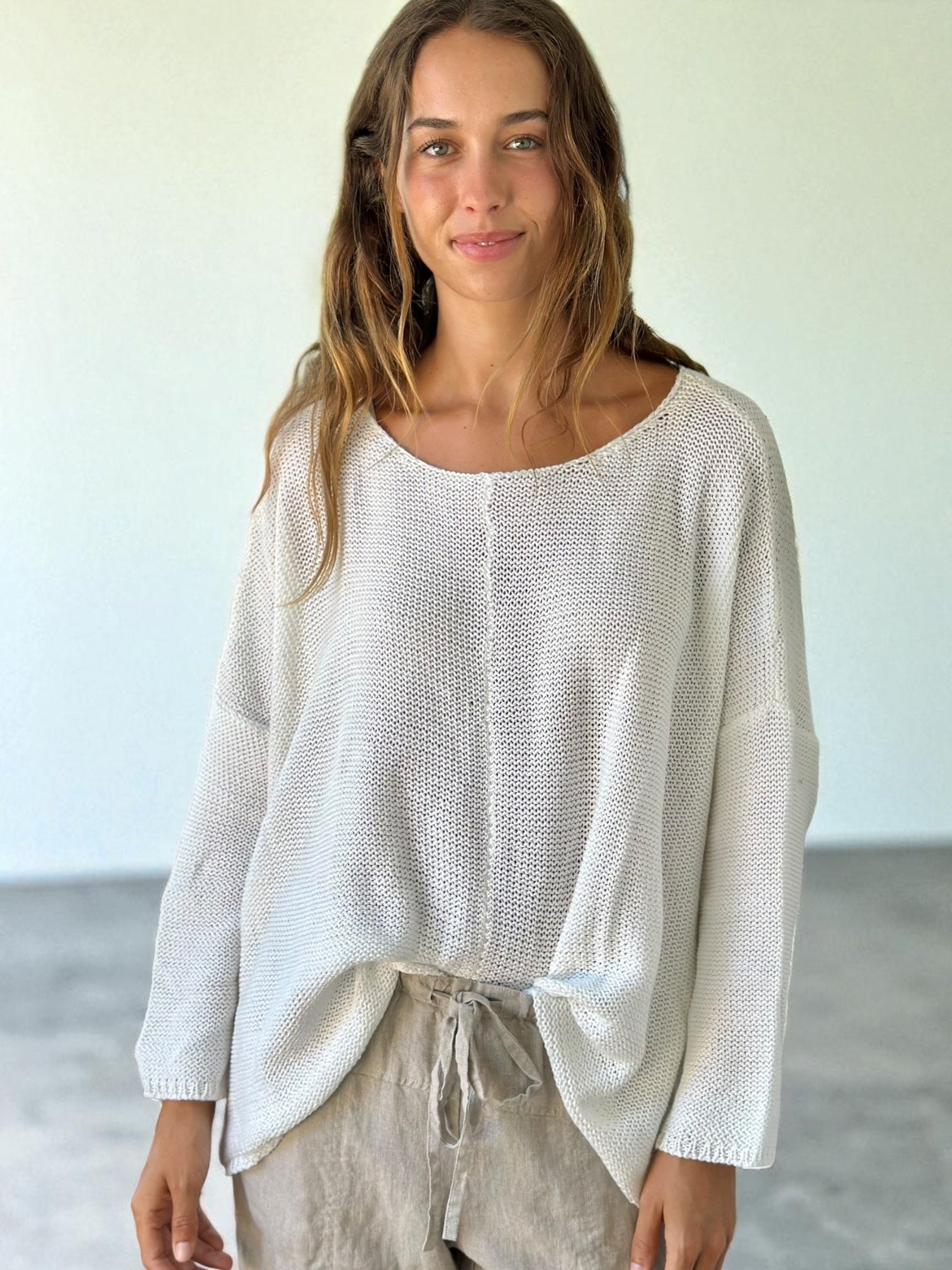 stella jersey - warm white cotton knit Apparel