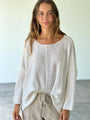 stella jersey - warm white cotton knit Apparel