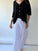 anthea skirt - white linen Apparel