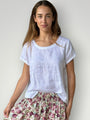ellie round neck-white linen Apparel