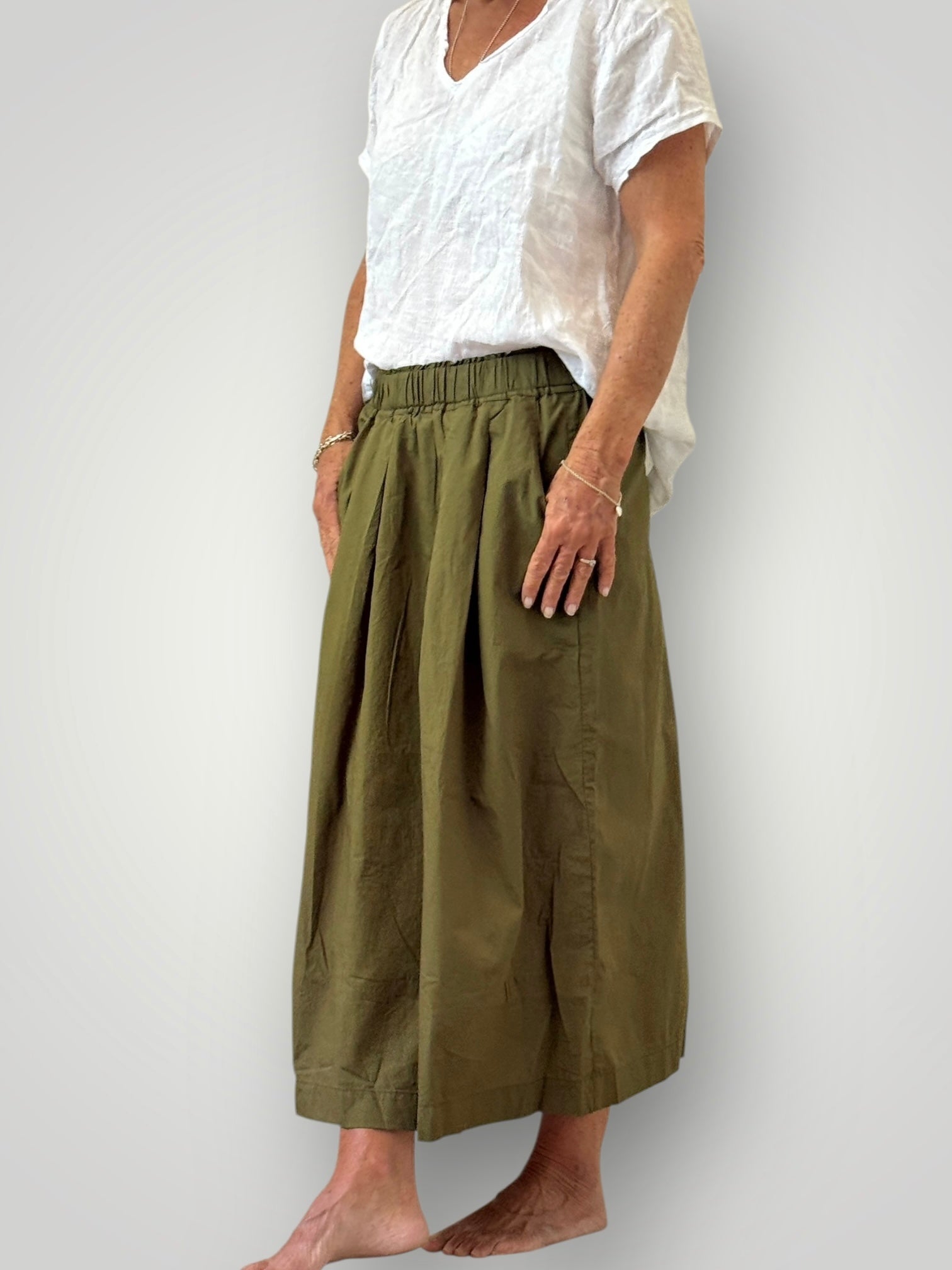 Lilliana skirt-army cotton