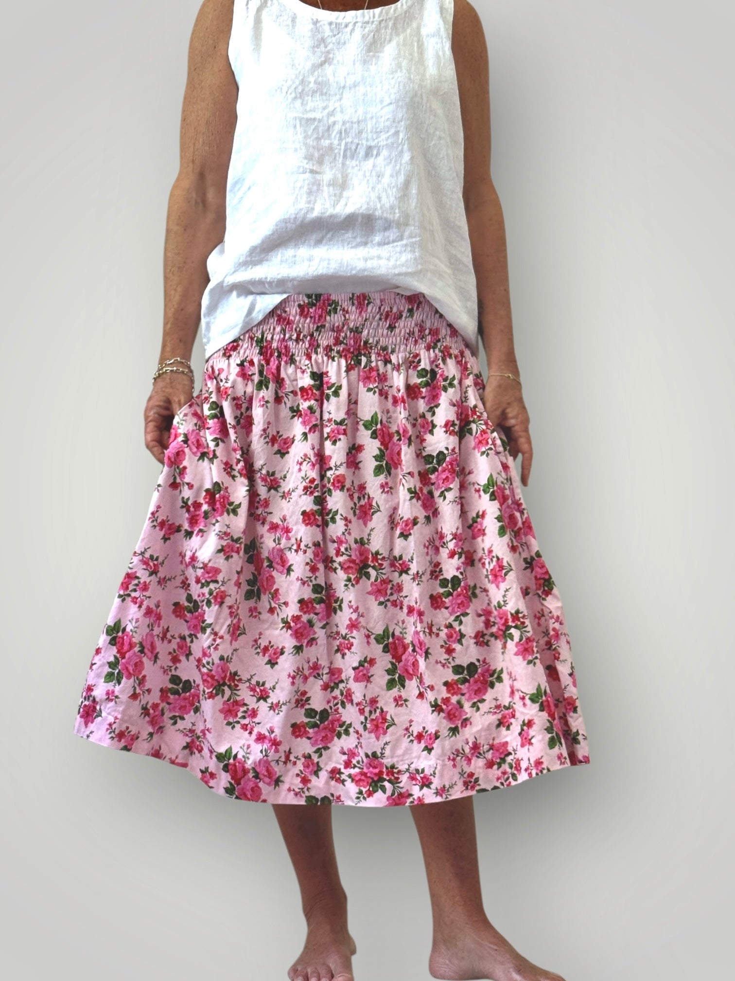 lola skirt - pink bouquet Apparel