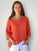 alex top - orange cotton knit Apparel