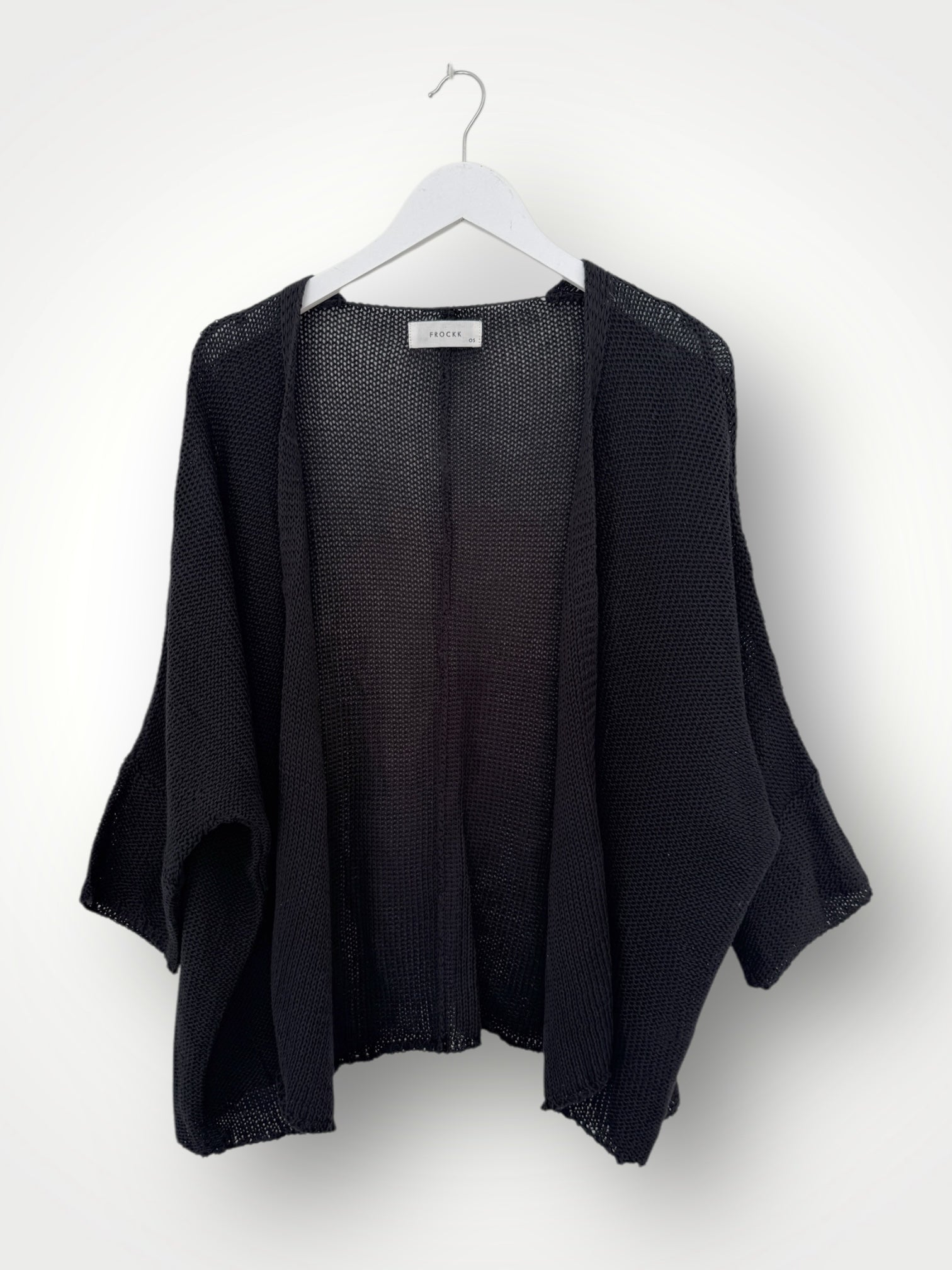 Cotton kimono knit-black