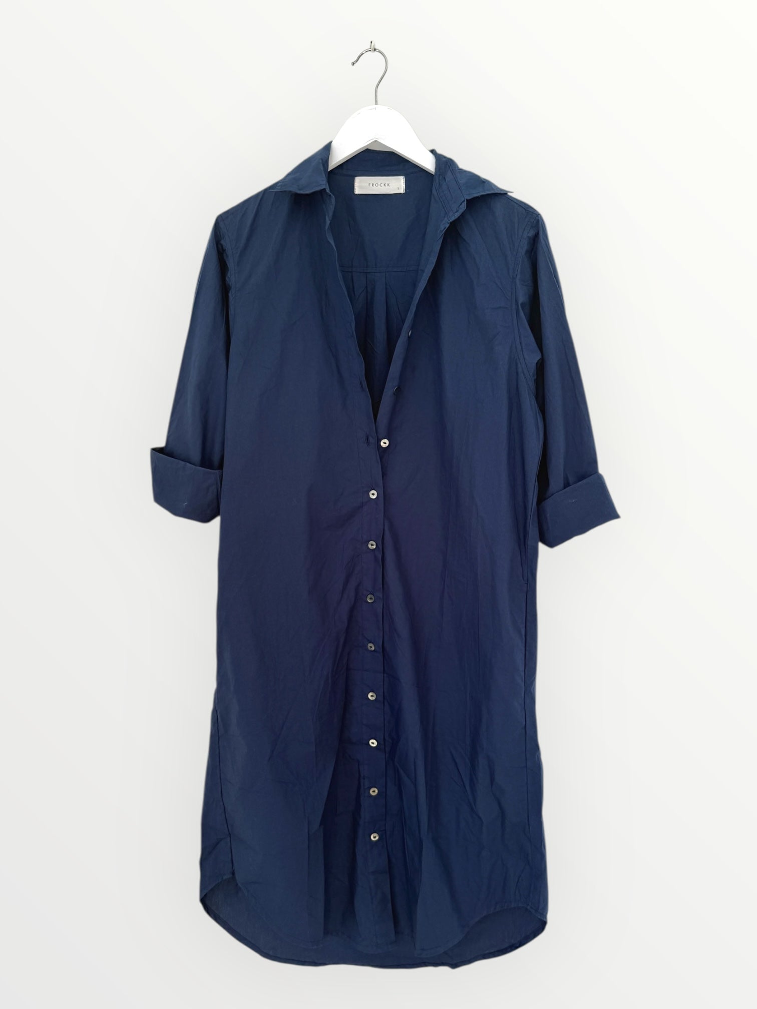 elena shirtdress - navy cotton Apparel