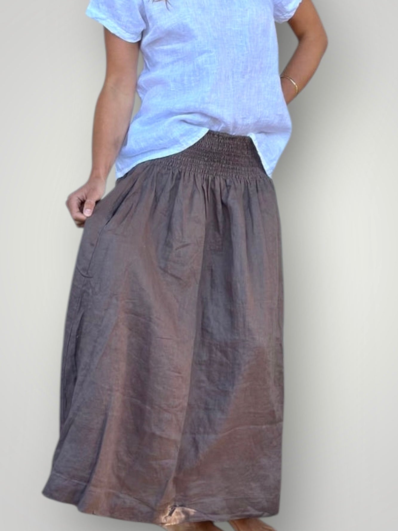 lulu skirt - soil linen Apparel