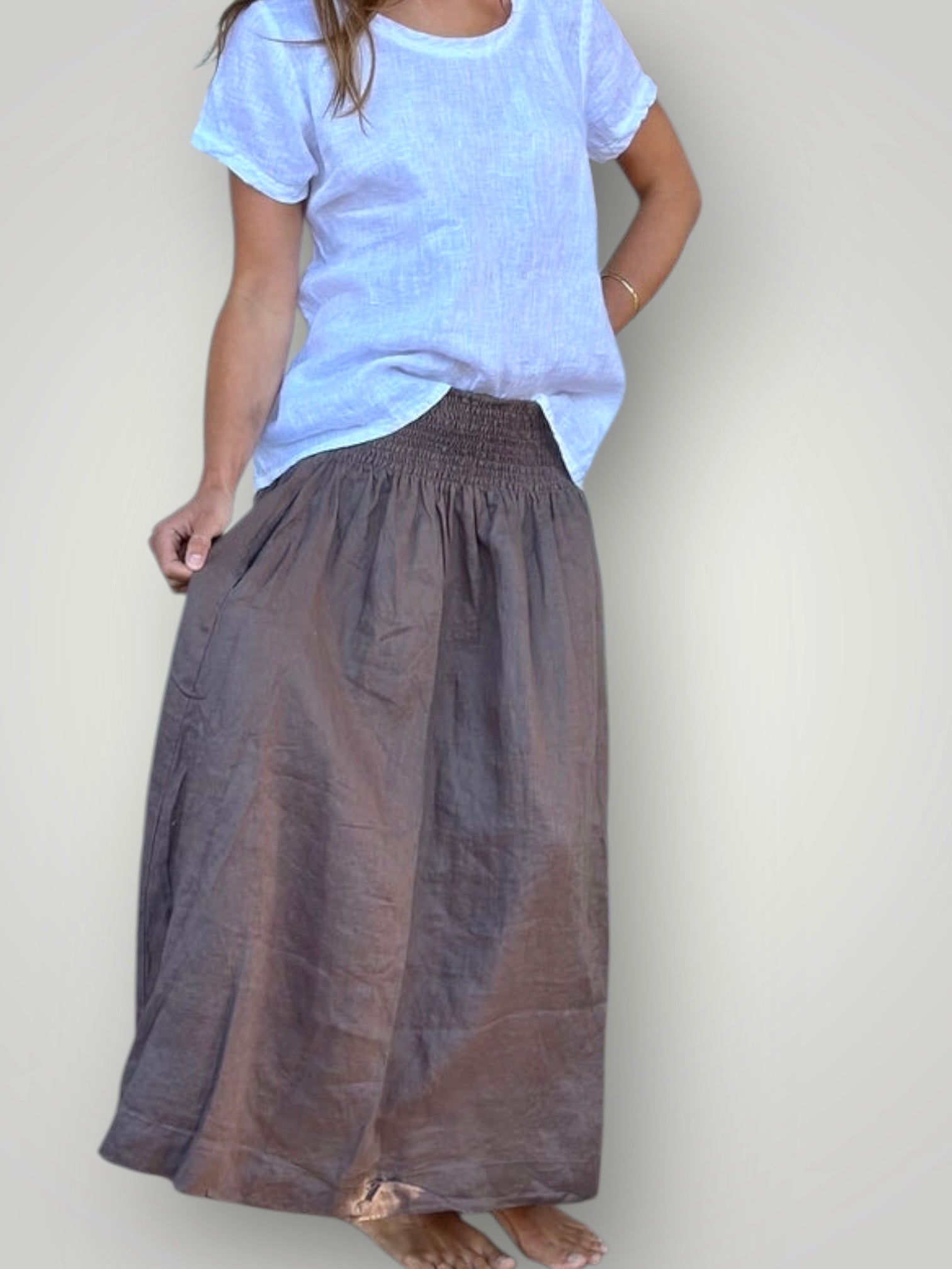 lulu skirt - soil linen Apparel