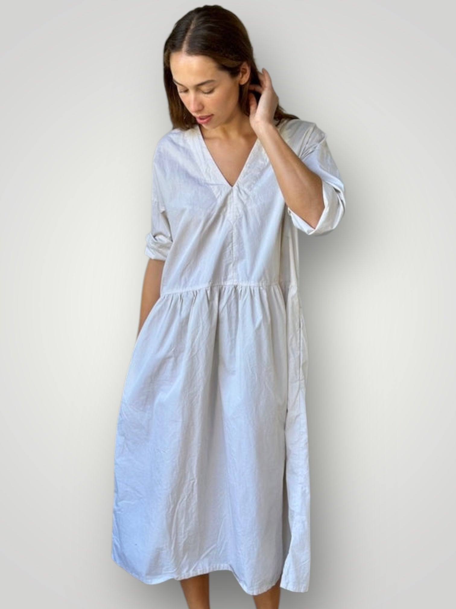 paige dress - almond cotton Apparel