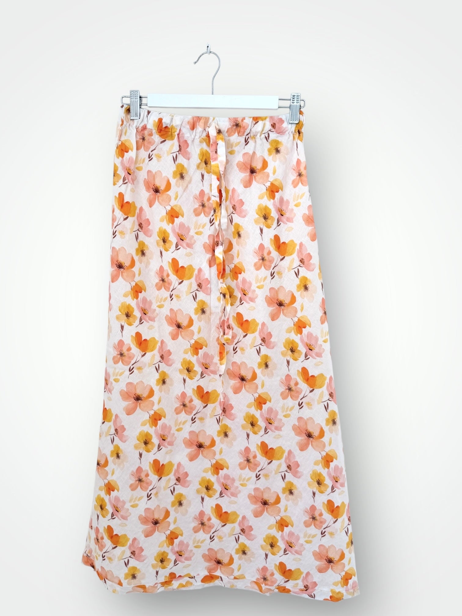anthea skirt - citrus flower linen Apparel