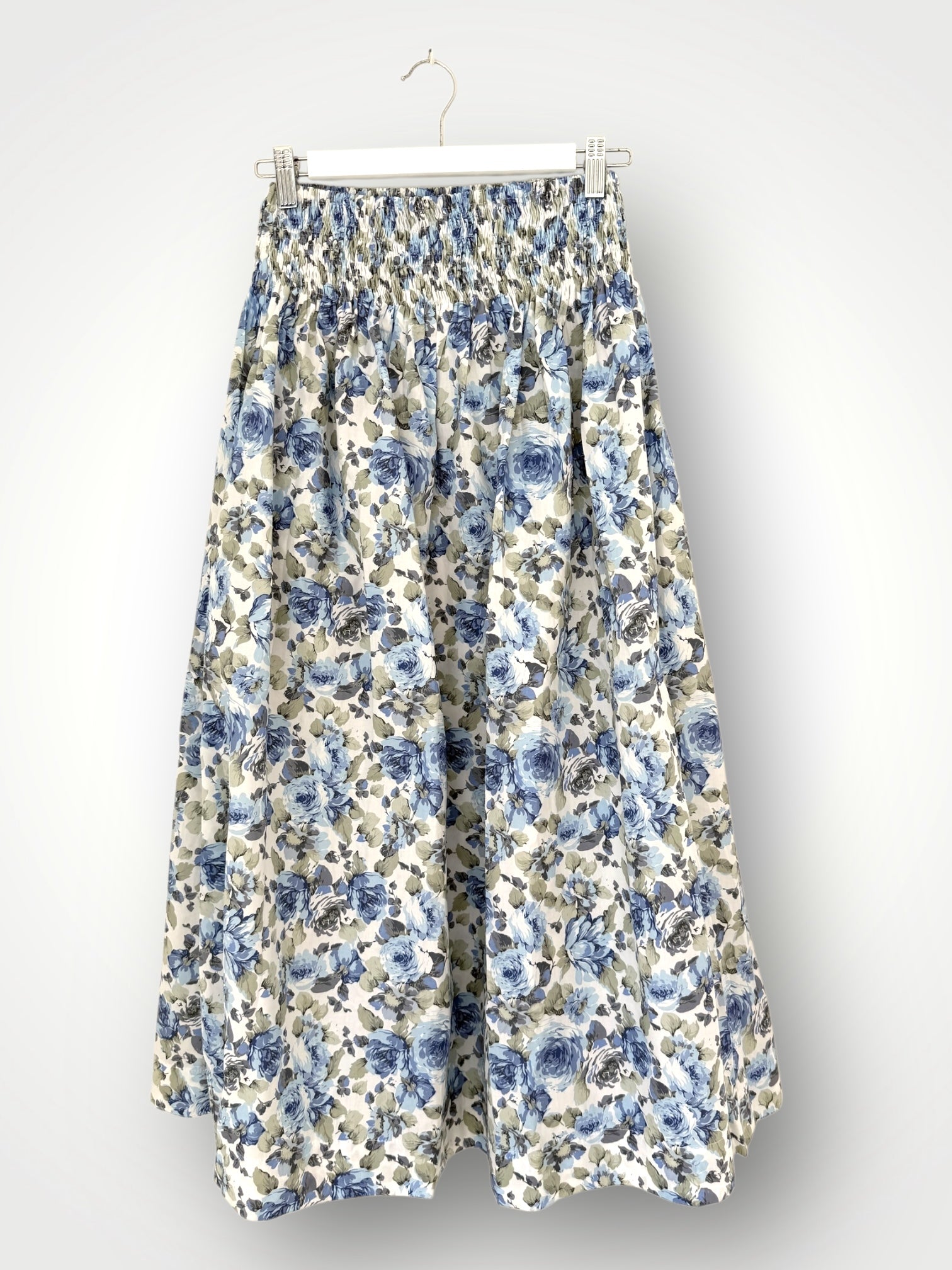 lulu skirt - blue flowers cotton Apparel