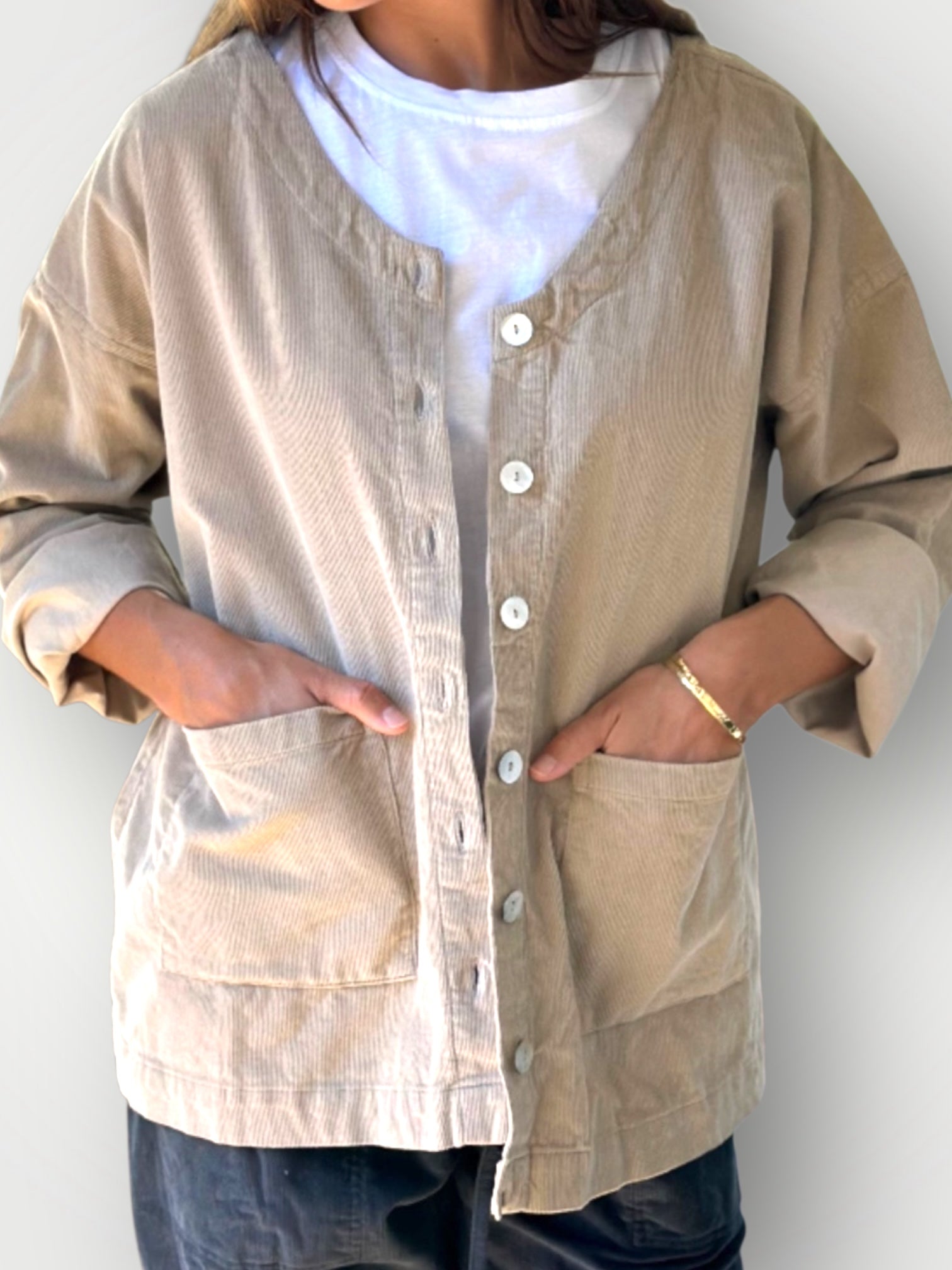 jamie jacket - almond cord Apparel