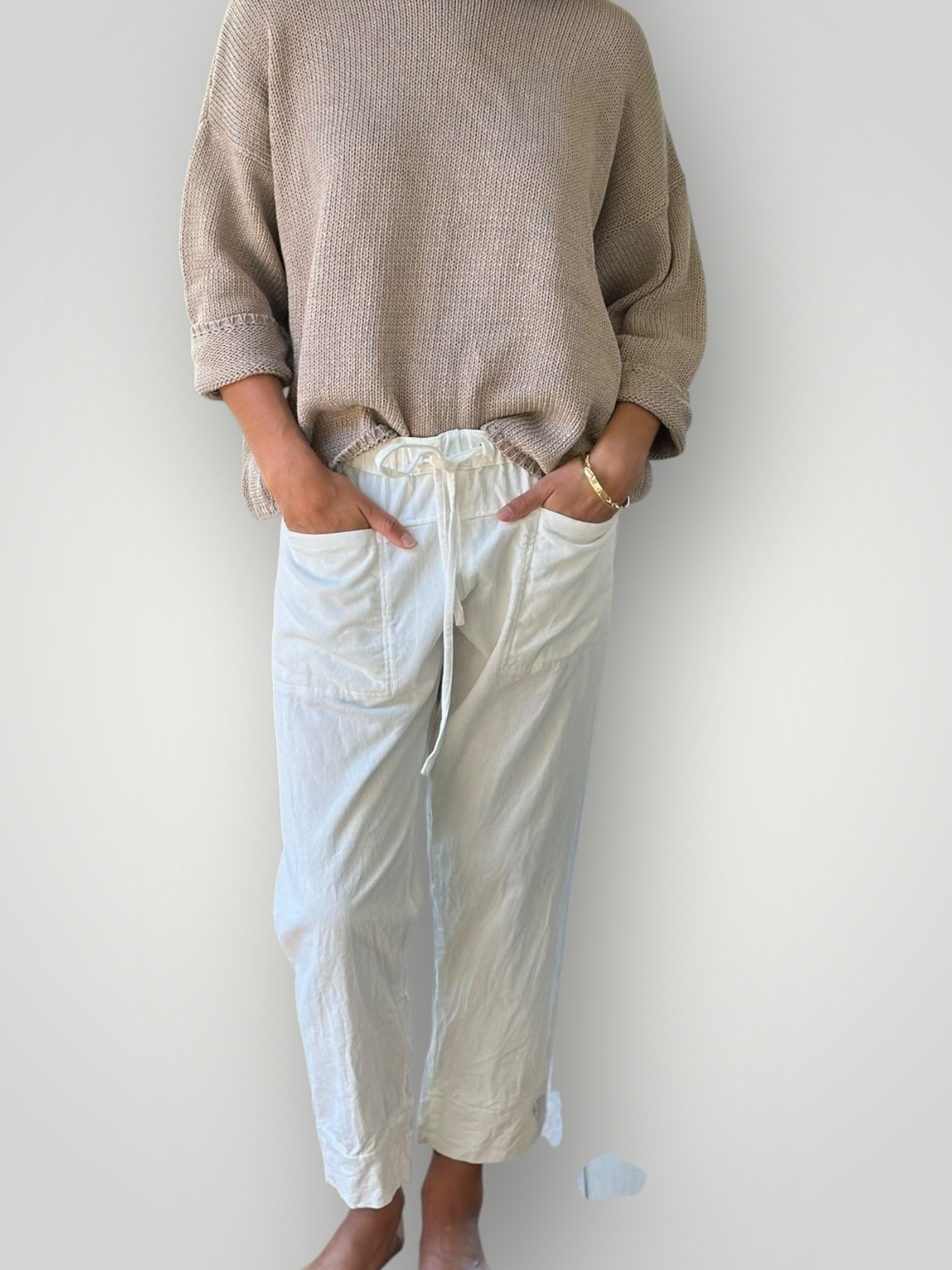 darcy pants - winter white cord Apparel