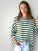 avril top - moss stripe linen Apparel
