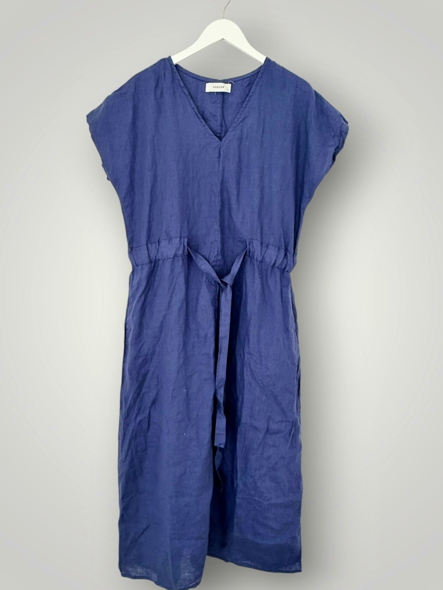 harper dress - blue dusk linen Apparel