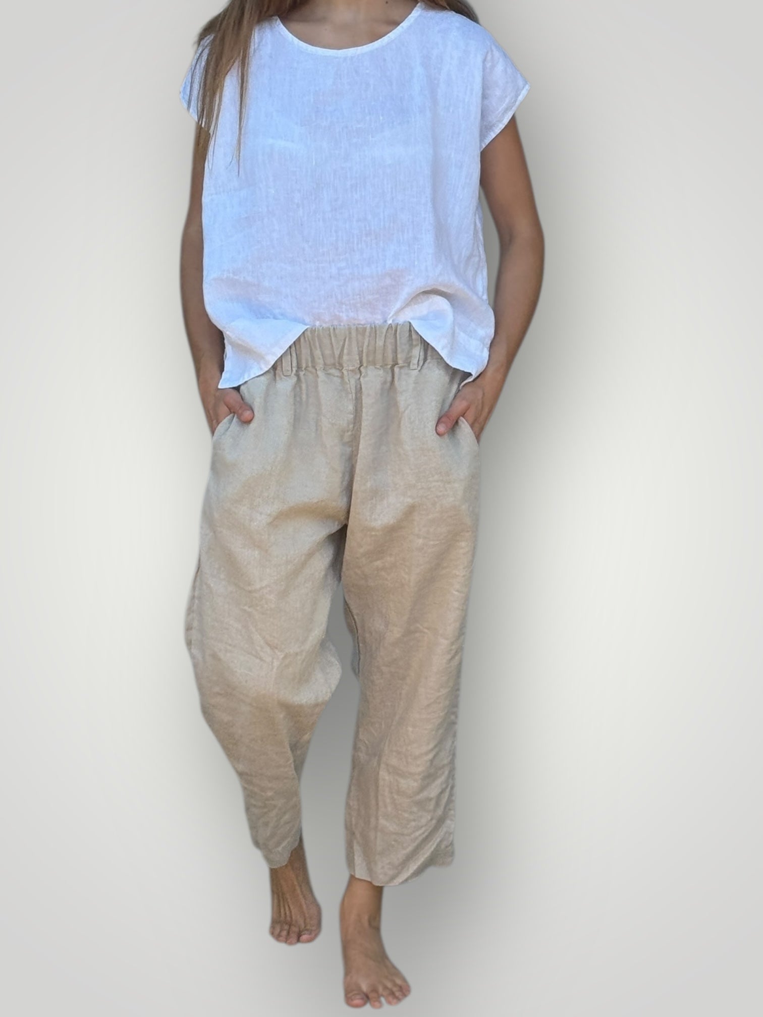 peta pants - natural linen Apparel