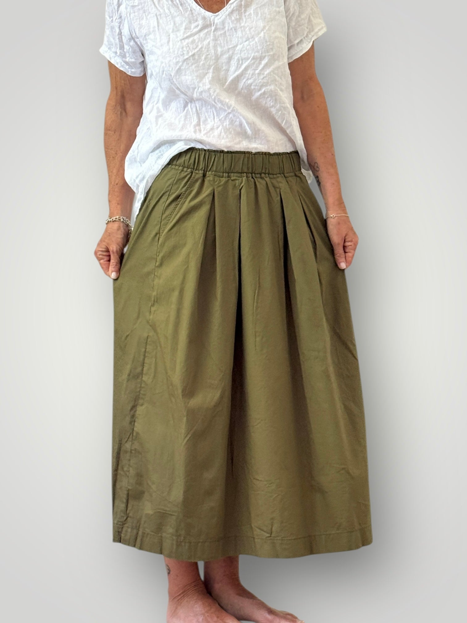 Lilliana skirt-army cotton