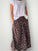 lulu skirt-chocolate spot linen Apparel