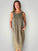 becky dress - army linen Apparel