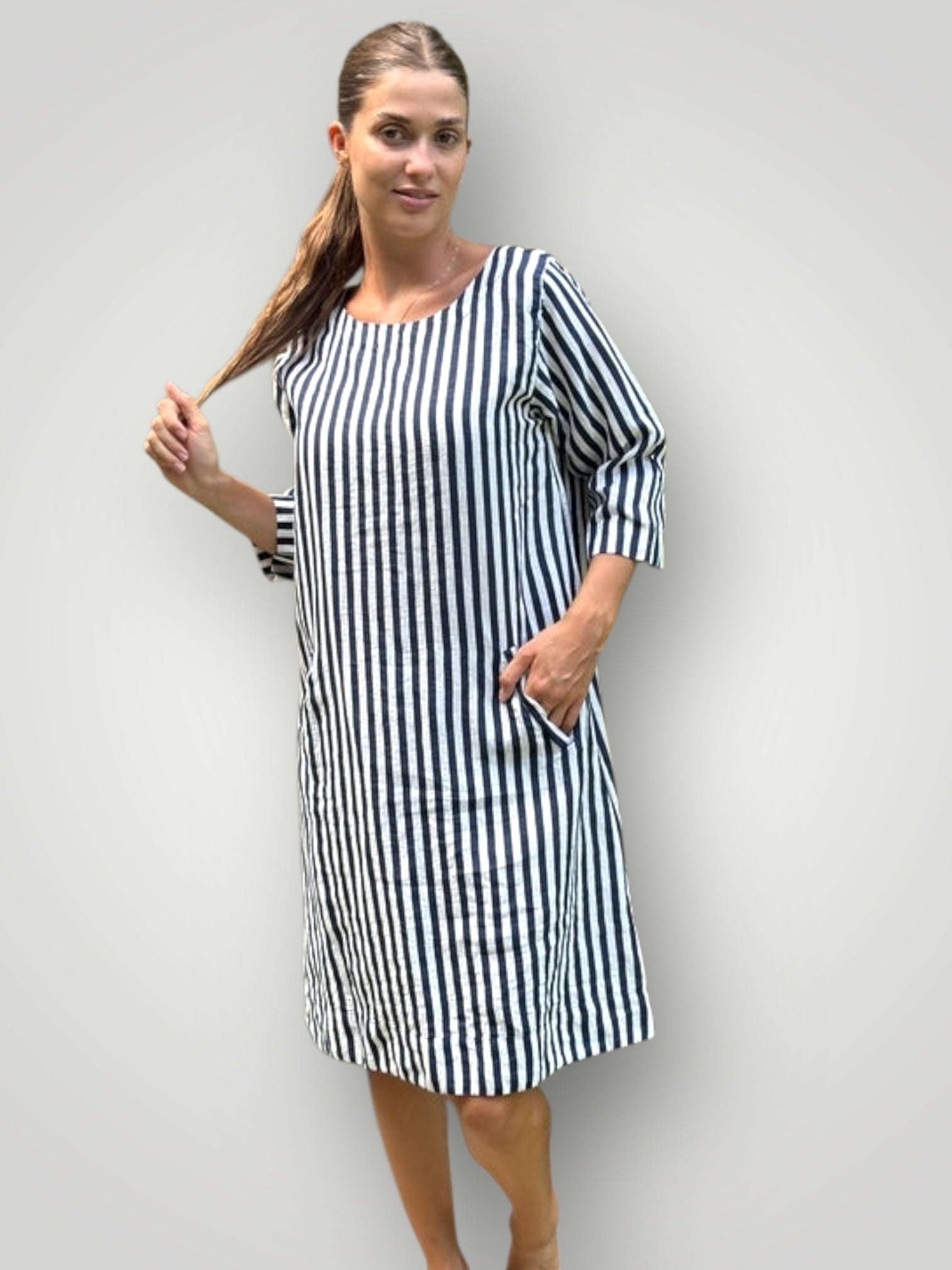 zara dress - navy stripe Apparel