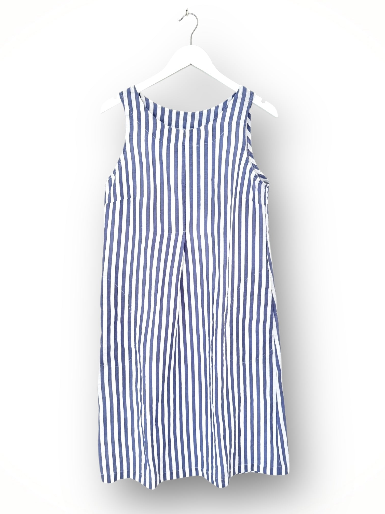 becky dress - cornflower stripe linen Apparel