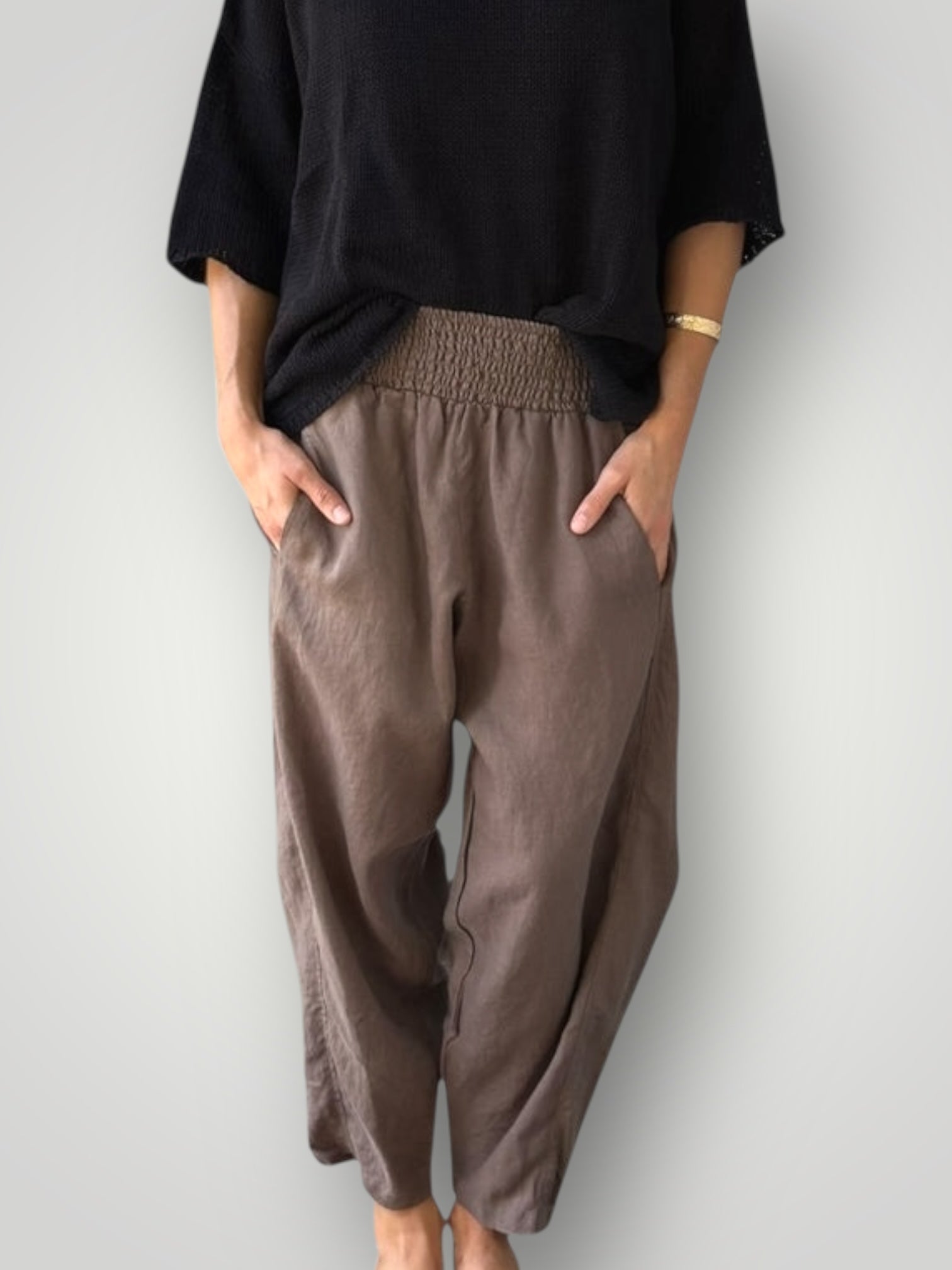 frankie pant - soil linen Apparel