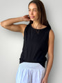 vera tank - black cotton Apparel