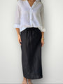 anthea skirt - black linen Apparel