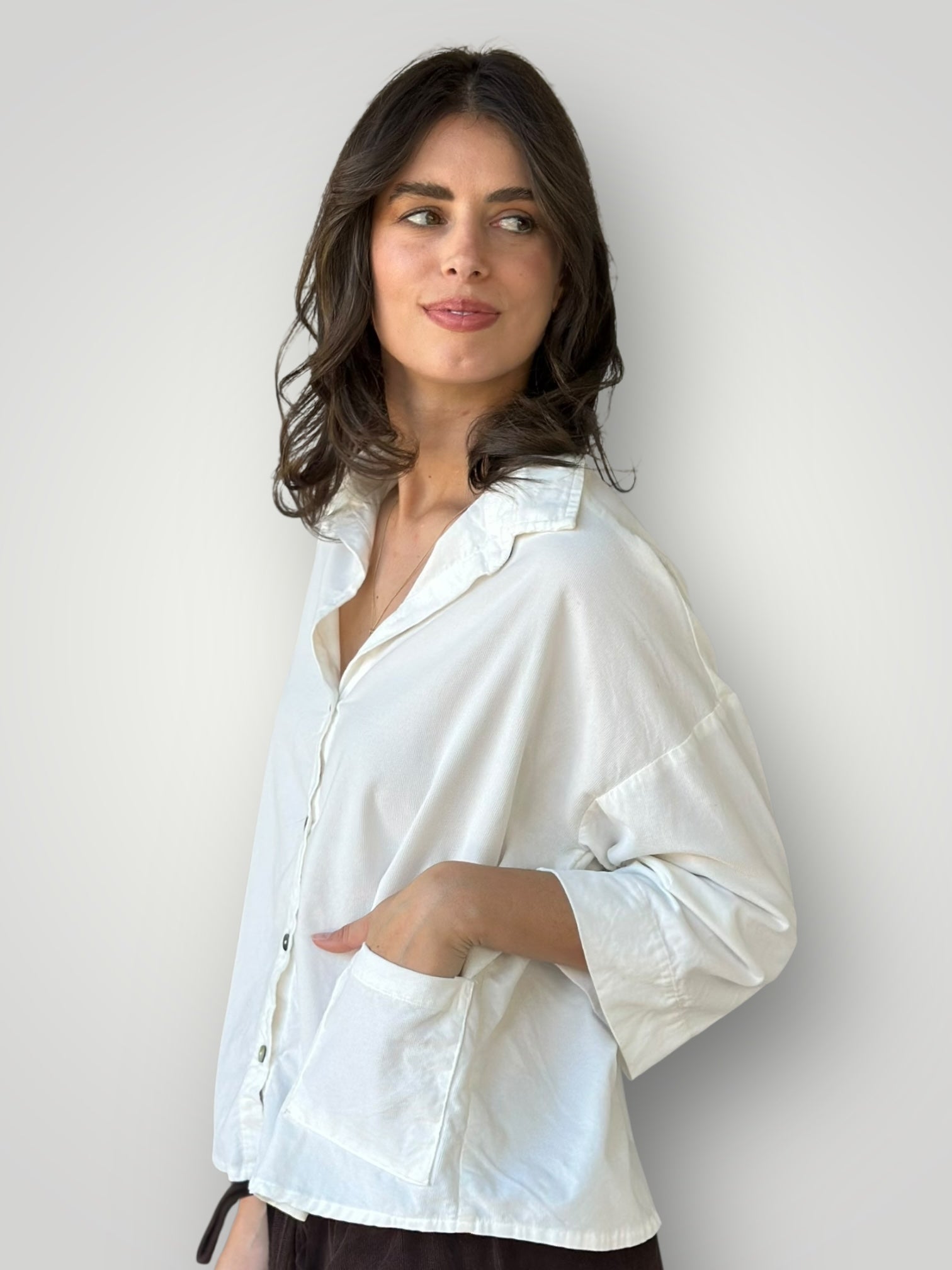 deanna shirt - winter white cord Apparel