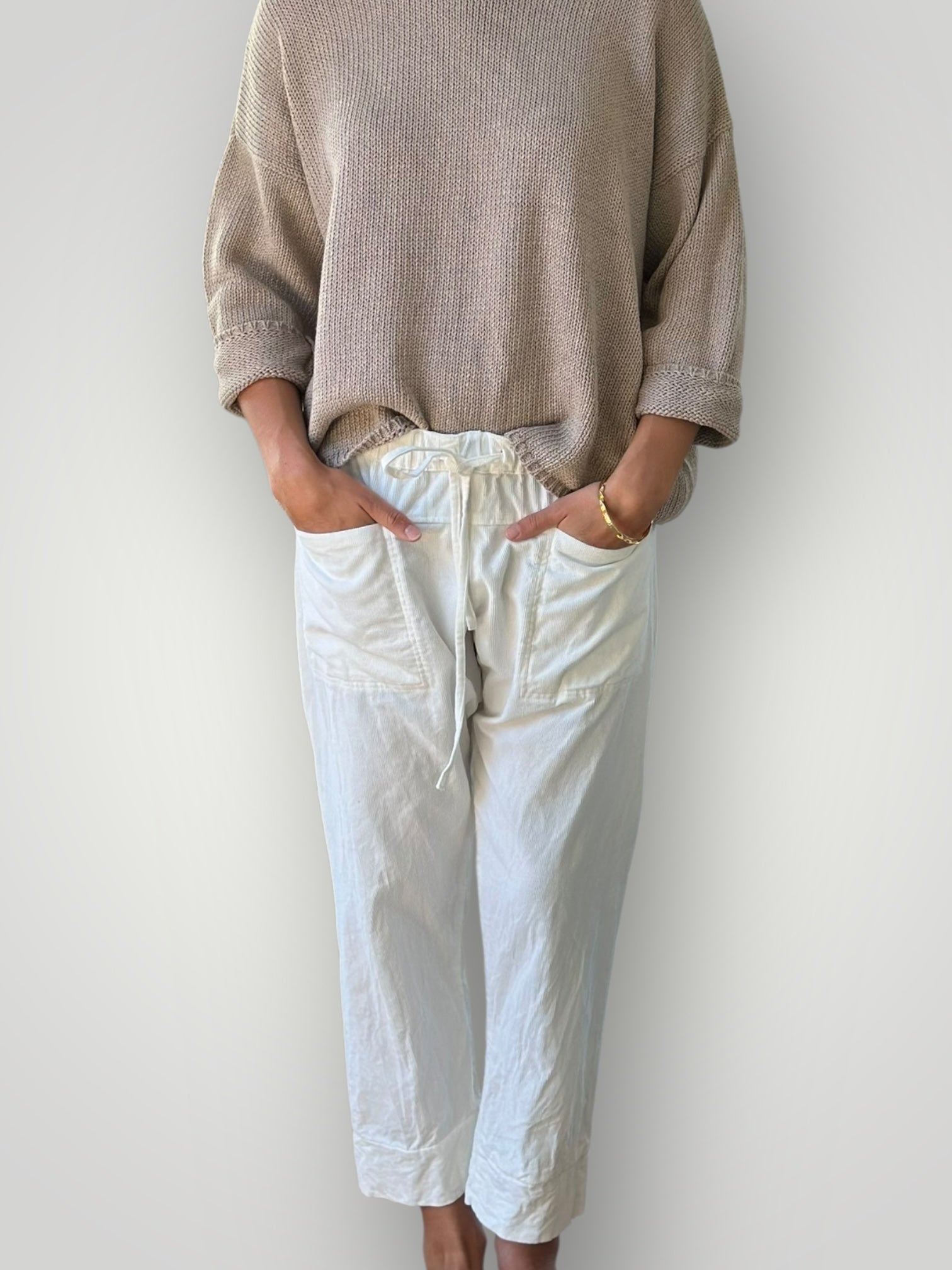 darcy pants - winter white cord Apparel