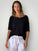 alex top-black cotton knit Apparel