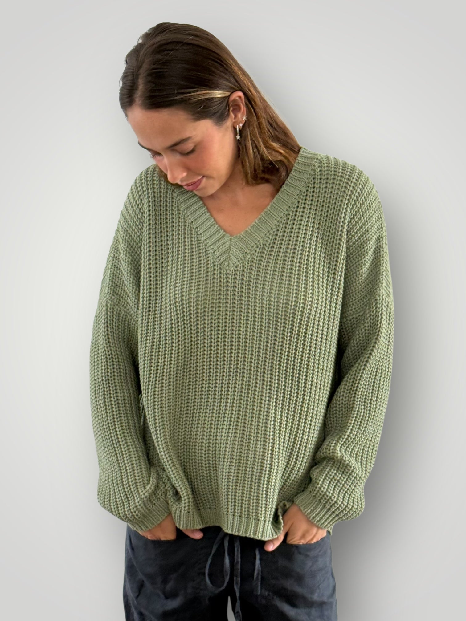 jasper cotton rib knit - sage Apparel