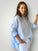 avril top - light soft blue linen Apparel