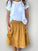 zoe skirt - turmeric linen Apparel
