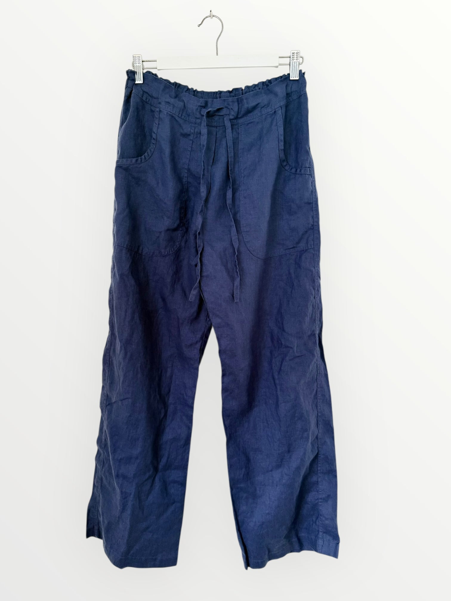 fleur straight leg pants - blue dusk linen Apparel