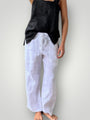 fleur straight leg pants - white linen Apparel