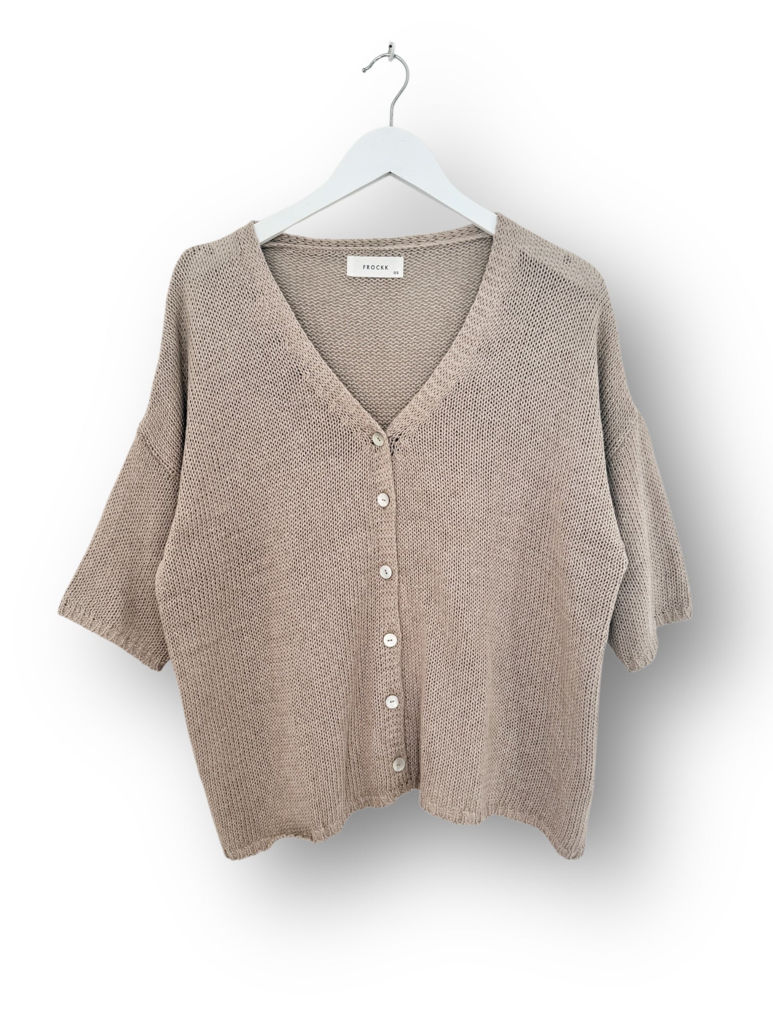 alex cardi-natural cotton knit Apparel