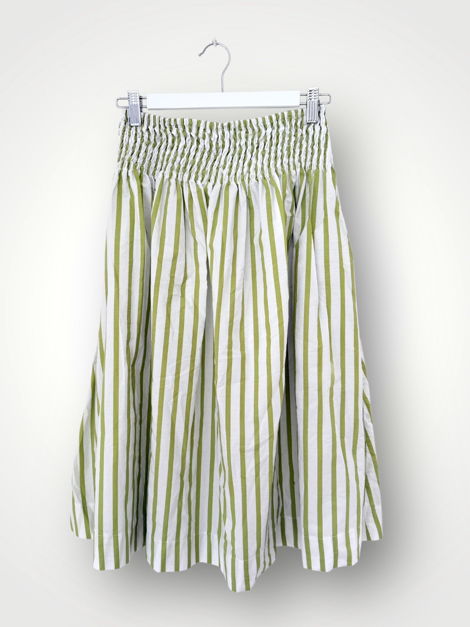 lola skirt - avocado stripe cotton Apparel