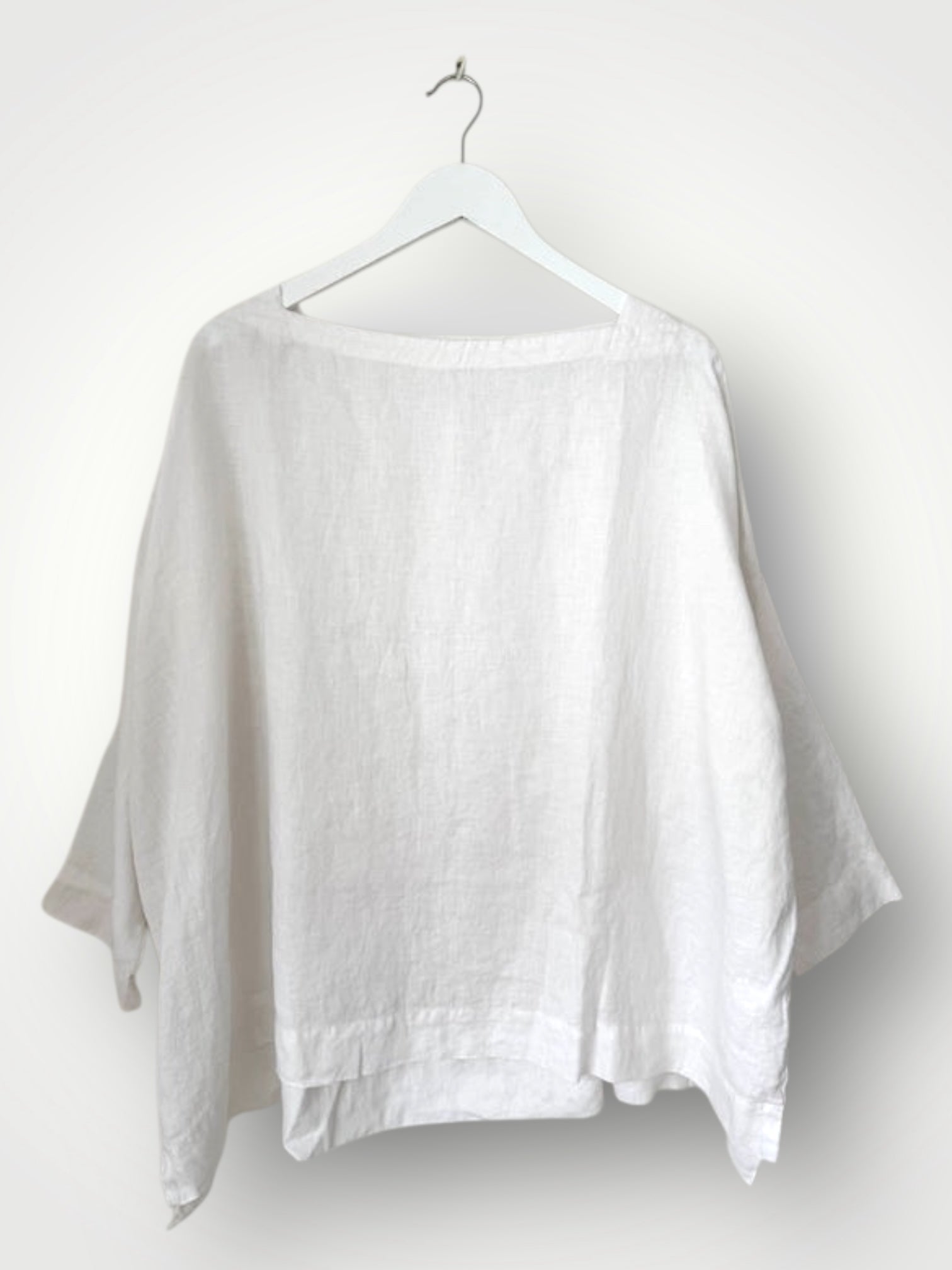 avril top - white linen Apparel