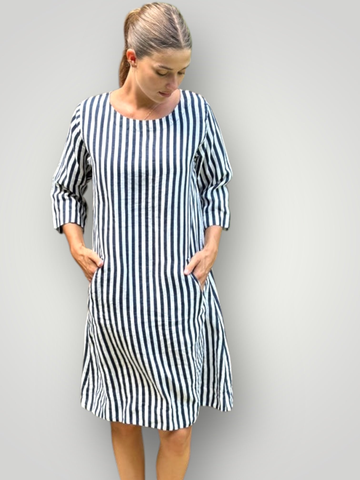 zara dress - navy stripe Apparel
