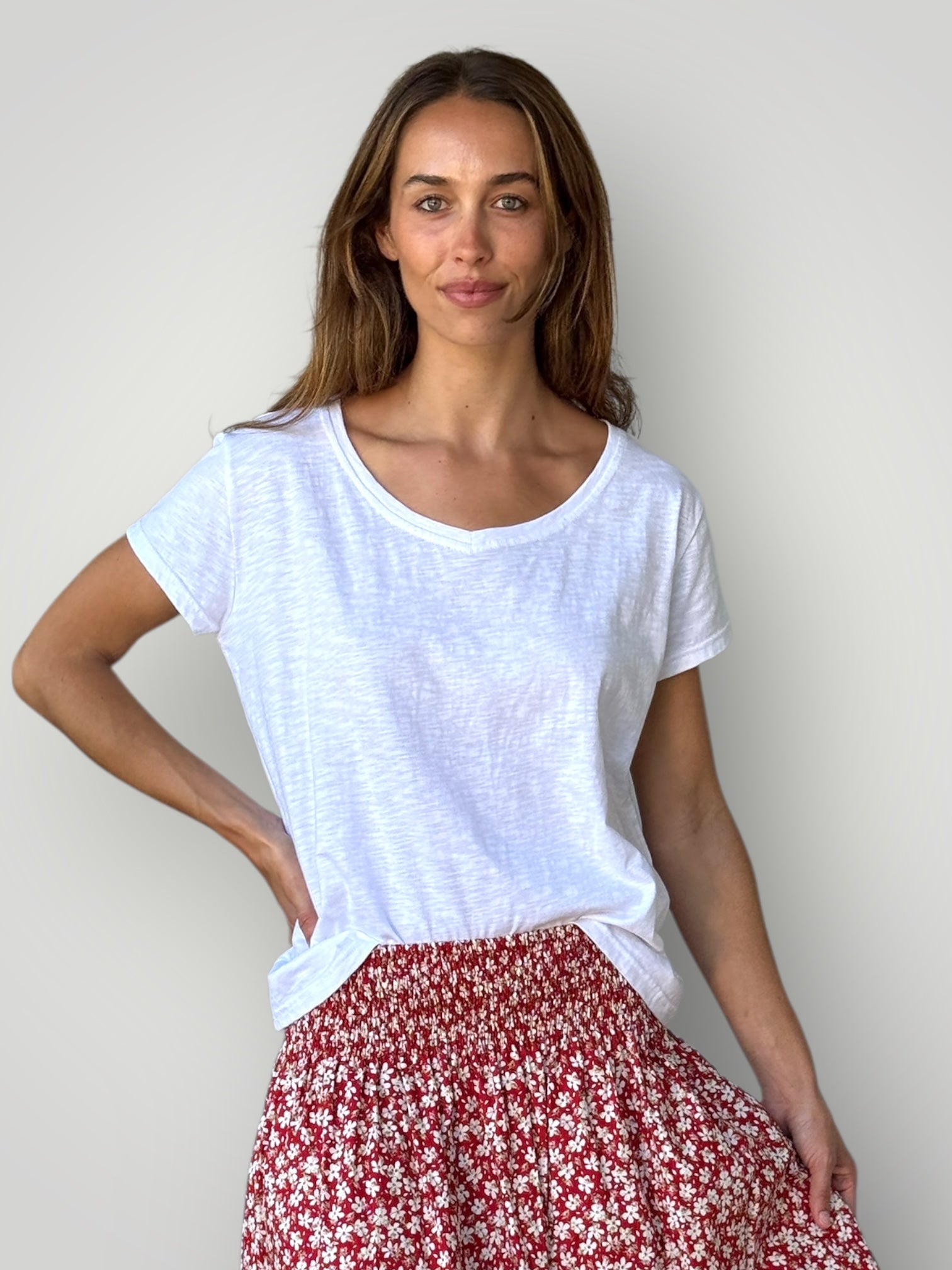 relaxed tee - white cotton Apparel