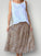 lola skirt - caramel daisy linen Apparel