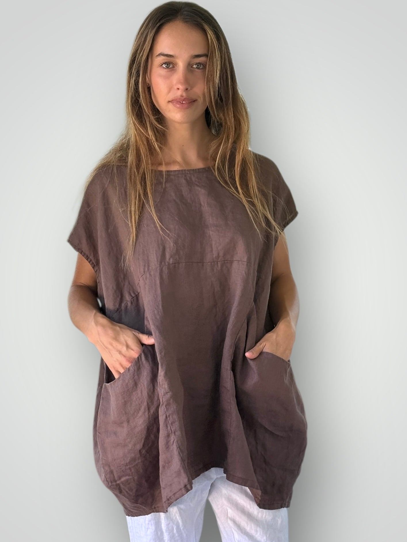 melrose top - soil linen Apparel