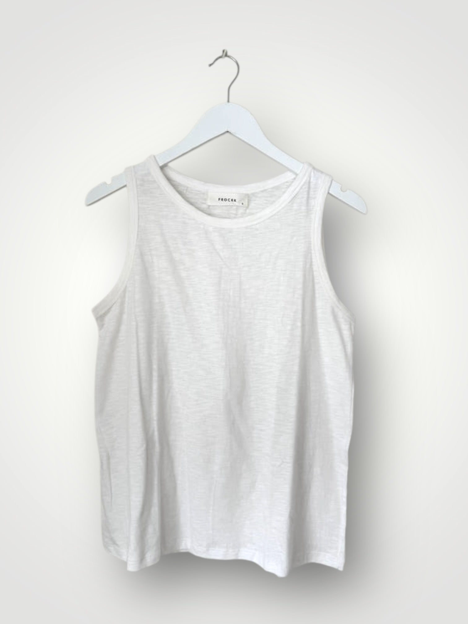 vera tank - white cotton Apparel