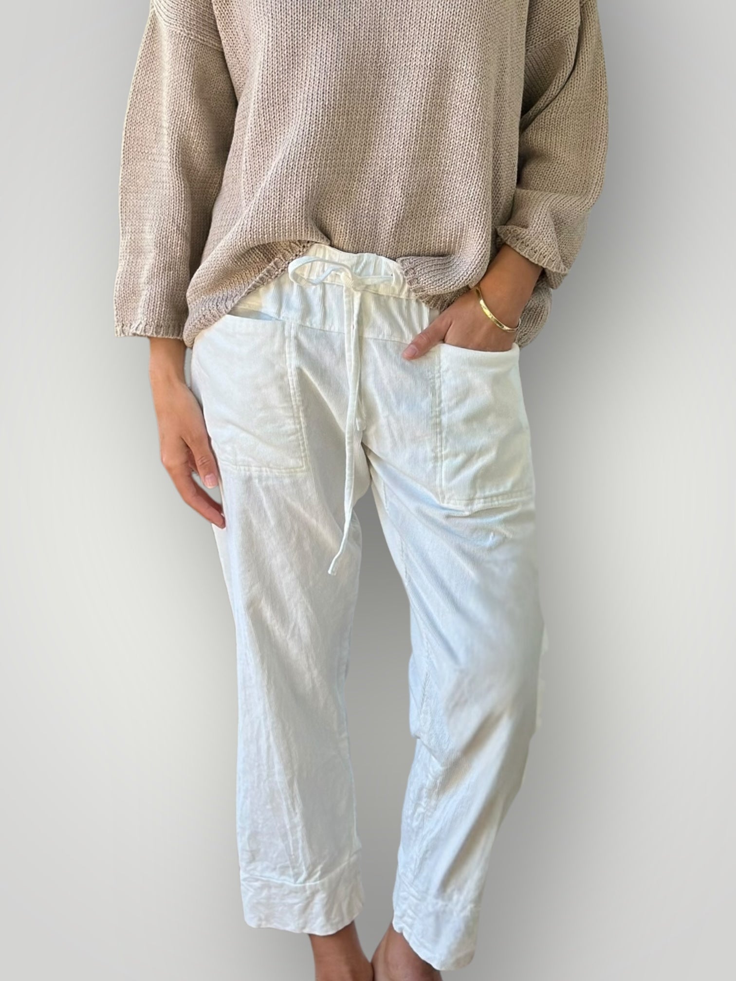 darcy pants - winter white cord Apparel
