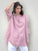 megan shirt - peony pink linen Apparel